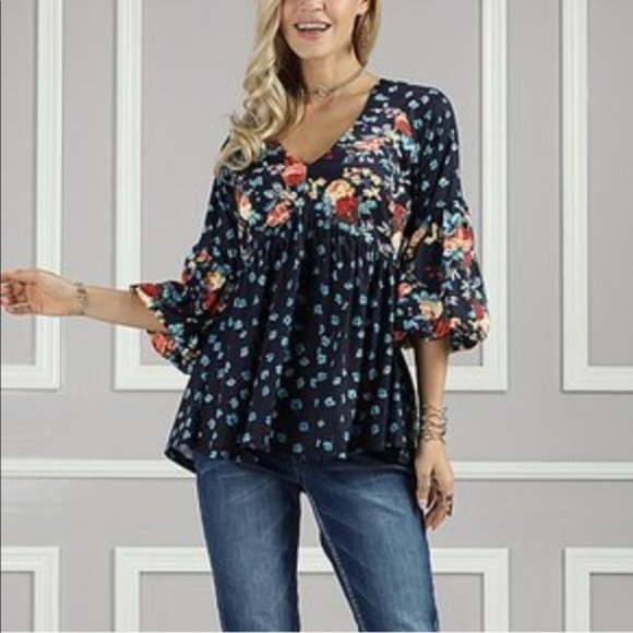 Suzanne Betro | Long Sleeve Floral Print T… - Picture 2 of 5